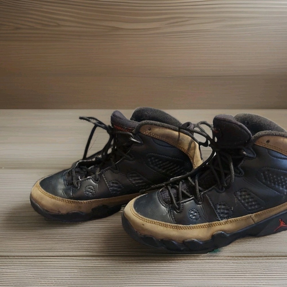 Size 2Y- Nike Air Jordan 9 Retro Olive Black Brown Kids Shoes Basketball  Jordan
